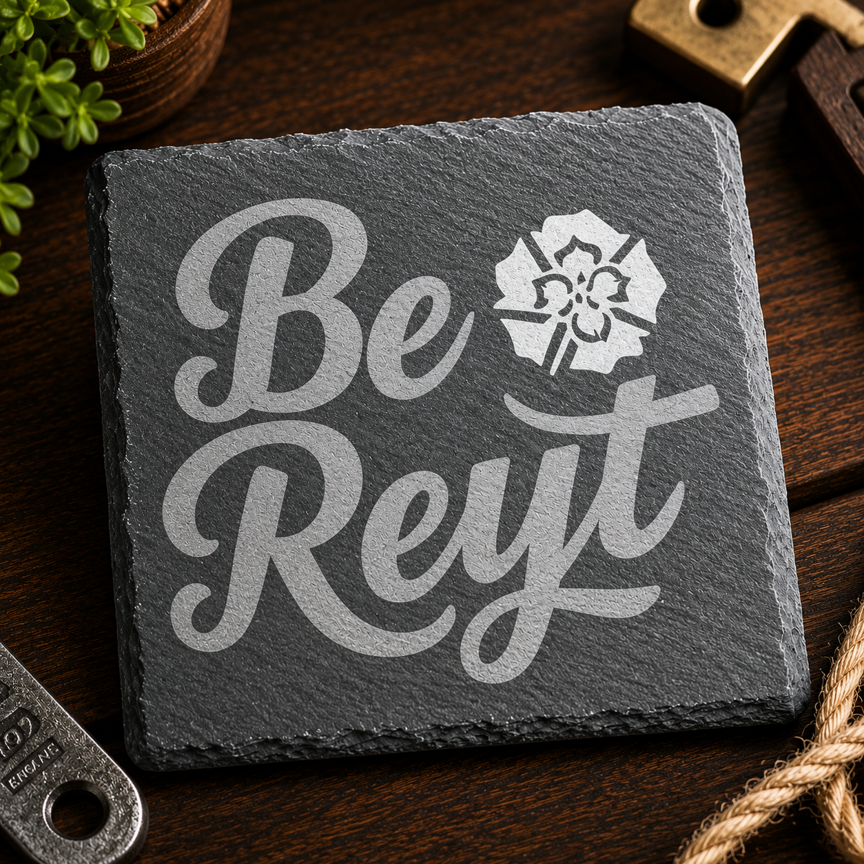 Be Reyt! Slate Coaster